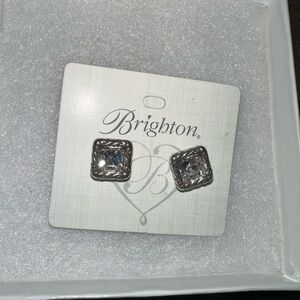 Brighton Silver Square Earrings